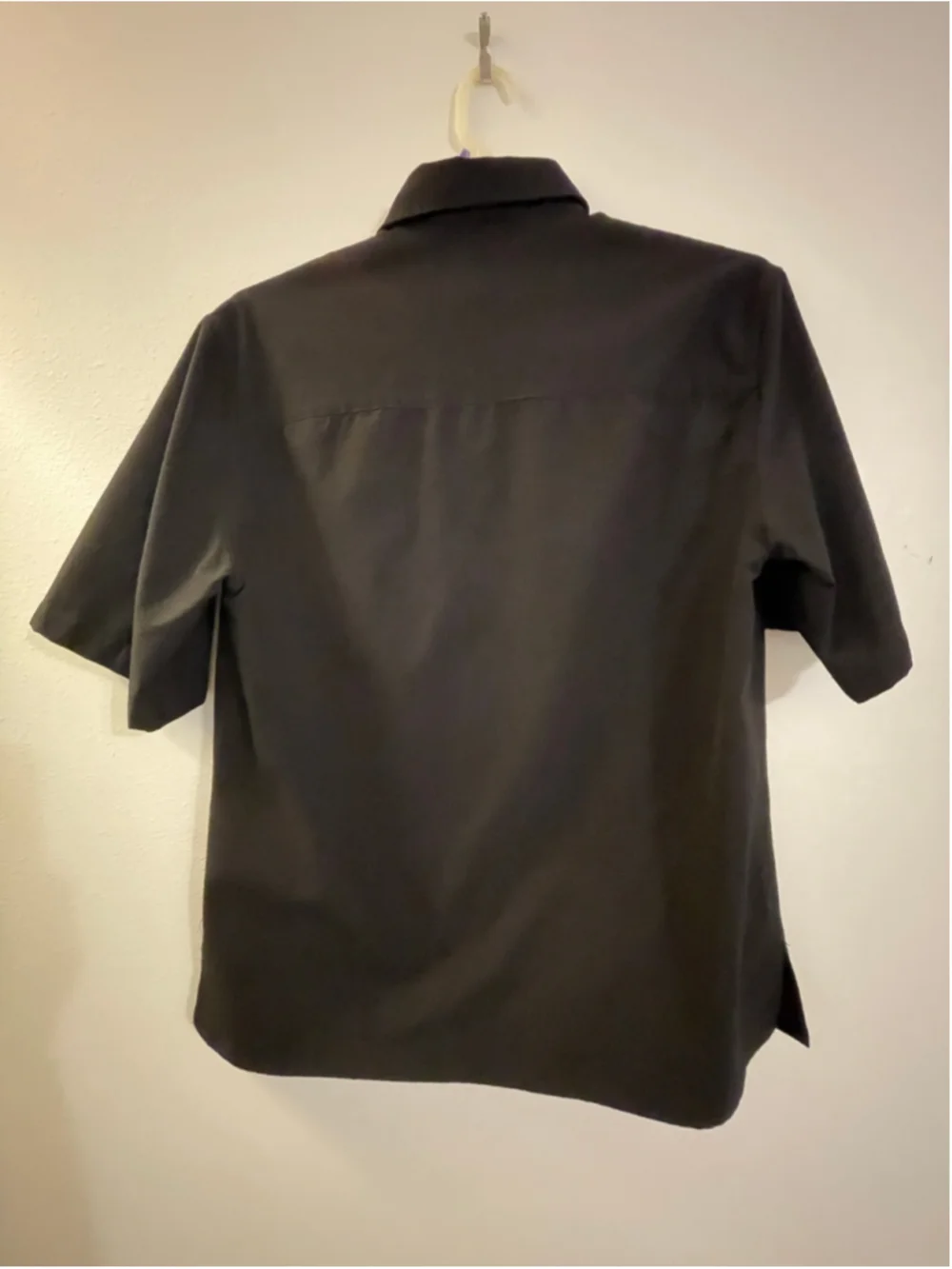 Men's Zara Black Short Sleeve Button Down Shirt Size M